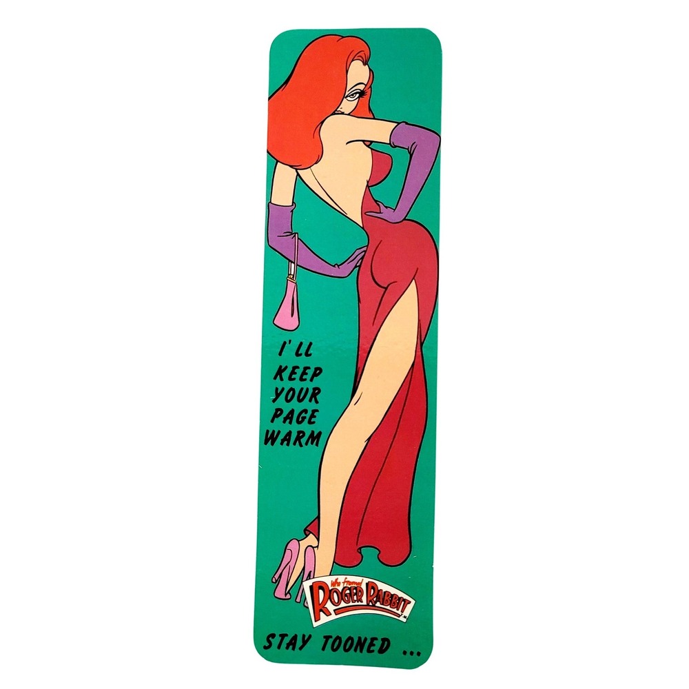 Vintage 80s Jessica Rabbit Bookmark 1987 Sexy Roger Walt Disney One Stop 26-0078